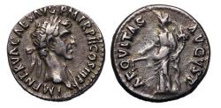 Ancient Coins - Roman Imperial: Nerva. AD 96-98. AR silver Denarius, attractive w fine toning