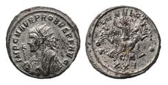 Ancient Coins - Roman Imperial: Probus Antoninianus w Sol driving spread quadriga facing - silvered EF!