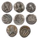 Ancient Coins - Greek coins: Persis, lot of 4 AR silver Obols, Late 1st. century - EF