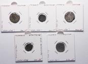 World Coins - Italian States: Medieval collection of 5 diff. silver coins from Perugia (13th.-14th. cent.)