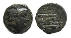 Ancient Coins - Roman Republic: Unusually fine Æ bronze Semuncia 215-211 BC