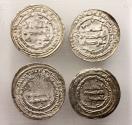 World Coins - Samanid dynasty, Ismail ibn Ahmed, AH 279–295 (852–907 AD), lot of 4 silver Dirhem
