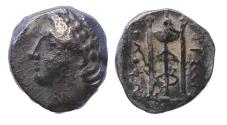 Ancient Coins - Greek coins: Ionia silver AR Hemi drachm with Lyre, 375-330 BC