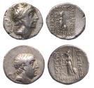 Ancient Coins - KINGS of CAPPADOCIA. Pair of AR silver drachms, 1st. century BC
