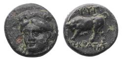 Ancient Coins - IONIA. Phygela. bronze Circa 350-300 BC. Wreathed head of Artemis Munychia facing 3/4 to left