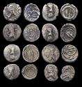 Ancient Coins - Greek coins: Persis, lot of 8 AR silver Obols and Hemiobols, Late 1st. century AD
