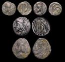 Ancient Coins - Greek coins: Persis, lot of 4 AR silver coins, Diobols and  Obols, VF