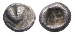 Ancient Coins - Greek KYRENAICA, Kyrene. Circa 510-490 BC. AR Obol Good VF - R!