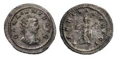 Ancient Coins - Roman Imperial: Excellent Gallienus silver AR antoninianus w creapy portrait