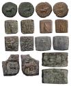 Ancient Coins - Coll. of 8 large module Indo-Greek Baktrian bronze coinage, 2nd.-1st. century BC.