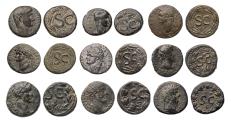 Ancient Coins - Roman provincial: Syria Antioch, Collection of 9 early Imperial portraits on large bronze Æ (9) - Gem!