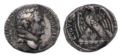Ancient Coins - Roman Provincial: Rare and choice Vespasian Syria Antioch Tetradrachm, Good VF