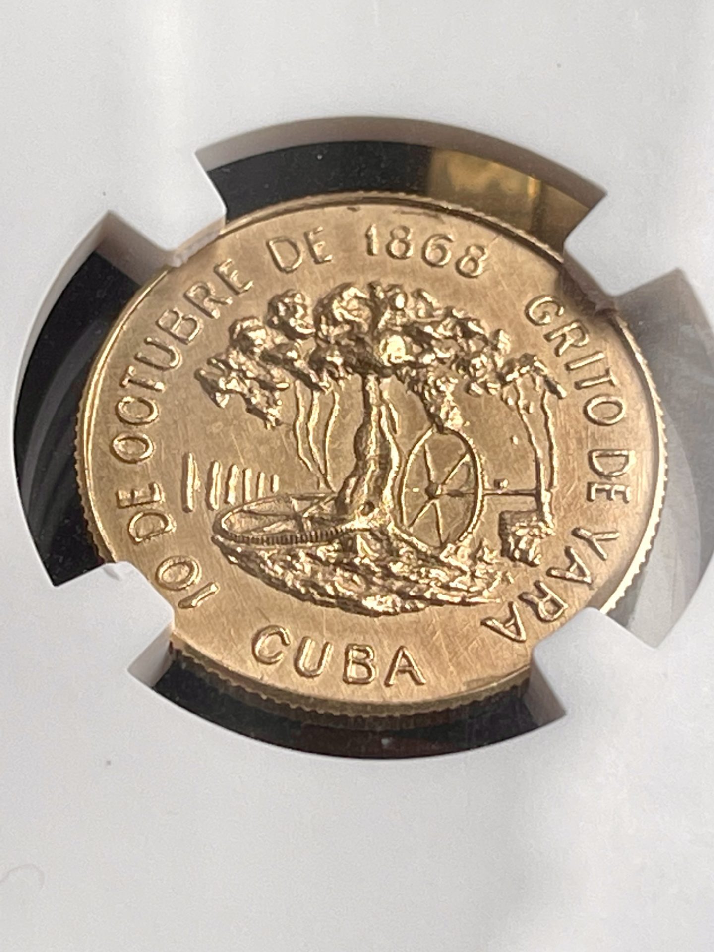 Cuba – 1968 – Carlos Manuel de Cespedes – Cry of Yara – Gold – NGC MS62