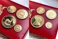 World Coins - Krugerrand GRC Proof Set 1990 4 coins gold