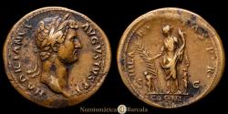 Ancient Coins - ROMAN EMPIRE. HADRIAN. Sestertius. Rome (128-129). AE 23.21 g. 40.15 mm. RIC-988. VF+.