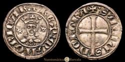 World Coins - SANCHO I OF MALLORCA (1311-1324). Dobler. Mallorca. Obv: + REX MAIORICAR. Rev: + SACIVS, at the beginning of the legend. IV-547. Choice VF. Rare.