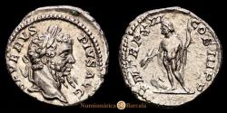 Ancient Coins - Septimius Severus. Denarius. 205 AD. Rome. (Spink-6336). (RIC-196). Rev.: P M TR P XIII COS III P P. Jupiter standing, holding thunderbolt and sceptre, eagle at feet. AR. 3.82 grams. EF...