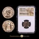 Ancient Coins - Roman Empire, Aurelian, Antoninianus, Ticinum. 274 AD. 3.6 g, die axis 6 h. RIC TEMP: 1548. Encapsulated by NGC as AU. Strike: 5/5, Surface: 4/5.