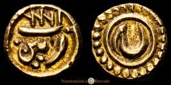 World Coins - India - Kingdom of Mysore. Gold Fanam (0.39 g). AH 1218. KM# 128.1. UNC. Naldurg mint. Tipu Sultan - Patan.