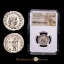 Ancient Coins - Philip II. Antoninianus. 244-246 AD. Rome. (RIC IV 218d). (RSC 48). Silver. Traces of original luster. Encapsulated by NGC as Ch AU.