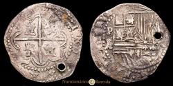 World Coins - Philip II. 2 Reales. (6.74g.). Potosí. 1577-1581. Assayer A/B. Rare.