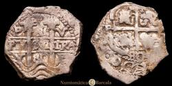 World Coins - Charles II (1665-1700). 1 real. 1680. Potosí. V. (Cal-270). Ag. 4.58 g. (heavy weight). Double date and double assayer visible. VF.