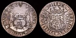 World Coins - Philip V (1700-1746). 2 reales. 1738. Mexico. MF. (Cal-820). Ag. 6.45 g. VF.