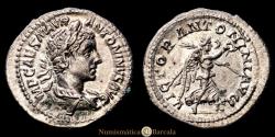 Ancient Coins - Elagabalus. Denarius. (3.16 g.). Rome. 218-222 AD. RIC-156B. Original mint luster. Choice EF.