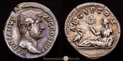 Ancient Coins - Hadrian. Denarius. 136 AD. Rome. AEGYPTOS. (Spink-3456). (RIC-297). (C-99). Silver. 3.22 grams. Scarce. Choice Very Fine.