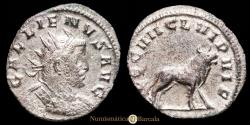 Ancient Coins - Gallienus. Antoninianus. (2.43 g.). Mediolanum, 260-261 AD. LEG VII CL VI P VI F. RIC V (joint reign) 348. Choice VF. Extremely rare.
