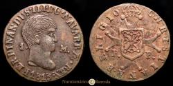 World Coins - Ferdinand VII. 1 Maravedí. (2.07g.). Pamplona. 1818. Assayer P. CAL-31. VF. Rare. Nice specimen.
