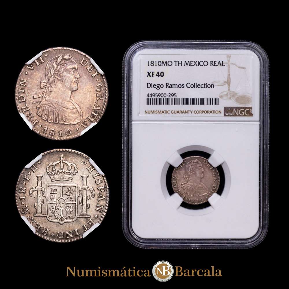 Ferdinand VII (1808-1833). 1 real. 1810/09. Mexico. TH. (Cal-601