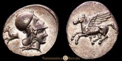 Ancient Coins - Ancient Greece - Corinth. Stater. (8.02 g.). Corinth. 450-415 BC. Pegasi 140. BCD Corinth. From the Doctor B. Collection. Beautiful cabinet tone and extremely fine.