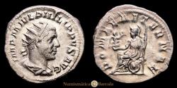 Ancient Coins - Philip I. Antoninianus. (4.01 g.). Rome. 244-249 AD. RIC IV, p. 73, 44b. R/ ROMAE AETERNAE. Choice EF.