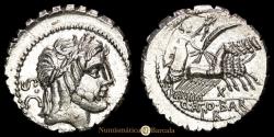 Ancient Coins - Antonia. Antonius Balbus. Denarius. (3.67g.). Rome. 83-82 B.C. Craw-364. XF.