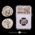 Ancient Coins - Trebonianus Gallus. Antoninianus; Trebonianus Gallus; 251-253 AD, Rome, Antoninianus, 3.51 g. RIC-48a, C-128. Encapsulated by NGC as AU Strike 4/5 Surface 4/5.