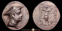 Ancient Coins - ANCIENT GREECE. BACTRIA. ANTIMACHUS I THEOS. Tetradrachm (180-165 BC). Bopearachchi-248; HGC 12-106. AR 14.67 grams. 32 mm. XF