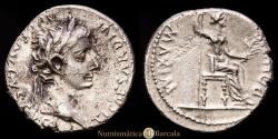 Ancient Coins - Tiberius. Denarius. 36-37 AD. Lugdunum. (RIC I 30). (BMCRE 48). (RSC 16a). Silver. 3.73 grams. Choice Very Fine.