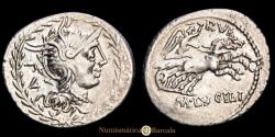 Ancient Coins - LUCILIA. M. Lucilius Rufus. Denarius (3.84 g.). Rome, 101 BC. Choice VF.