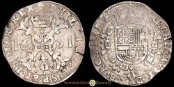 World Coins - Spanish Netherlands - Philip IV. Patagon (28.05g). Brussels. 1651. VTJ-1020. Choice VF. Portuguese shield.