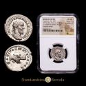 Ancient Coins - Pupienus Roman Imperial. Antoninianus. 238 AD. Rome. (RIC IV 10b). Full original luster. Very rare in this state of preservation. Encapsulated by NGC as AU, Strike 5/5, Surface 4/5.