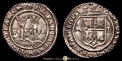 World Coins - Joanna and Charles (1504-1555). 1 real. ND (1548-1556). Mexico. L. (Cal-72). Ag. 3.27 grams. Coat of arms between M - L. Choice VF. Beautiful specimen.
