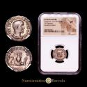 Ancient Coins - Roman Imperial Maximus, as Caesar (AD 235/6-238). AR denarius (19mm, 6h). Encapsulated by NGC as VF. Rome, ca. late AD 235-early 236.