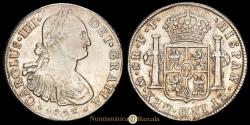 World Coins - Charles IV. 8 reales (26.81 g.). Mexico City. 1803. Assayer F·T. AC-977. VF+.