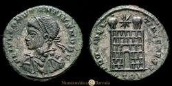 Ancient Coins - Constantius II Caesar. Follis. (2.88 g.). Trier. 327-328 A.D. RIC VII 506.
