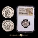 Ancient Coins - Philip II, 247-249 AD. Antoninianus, 247-249 AD. AR 4.19 g. C 17. RIC 230. NGC encapsulated as Ch AU, Strike: 4/5, Surface: 4/5.