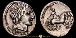 Ancient Coins - Roman Republic - Anonymous. Denarius. (3.69 g.). Rome. 86 B.C. CRAW-350A/2. Choice VF. Beautiful old cabinet patina.