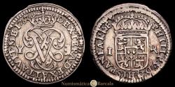World Coins - Felipe V. 1 Real. (2.92 g.). Segovia. 1707. Assayer Y. Aureo & Calico-621. EF-. Scarce. Toning.