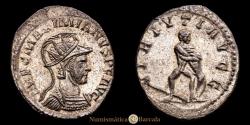 Ancient Coins - Maximian. Antoninianus. (3.51 g.). Lugdunum. 286-305 AD. RIC V 454. XF+. Significant original mint luster.