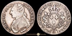 World Coins - France - Louis XVI. Écu (28.85g). Perpignan. 1787. Mintmaster Q. DY-1709. VF.